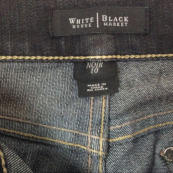 White House Black Market Noir Crop Jean Black Sz10 - Picture 3 of 6
